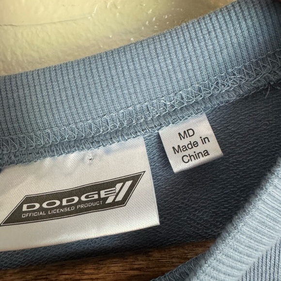 Dodge M Blue Charger Cropped Boxy Sweater - Picture 4 of 8